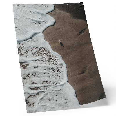 Poster Avkopplande strandsand måsvågor