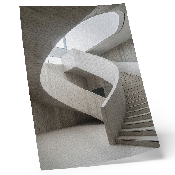 Affisch Modern spiraltrappa i en elegant interiör