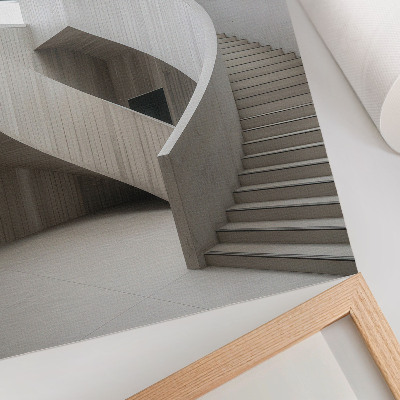 Affisch Modern spiraltrappa i en elegant interiör