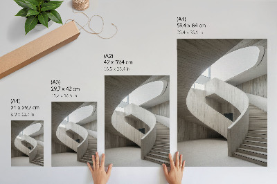 Affisch Modern spiraltrappa i en elegant interiör