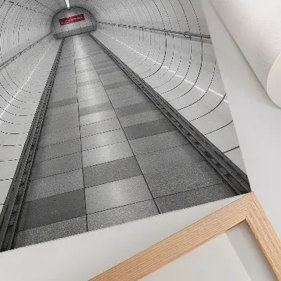 Dekorativ väggaffisch med futuristisk modern takbelysning