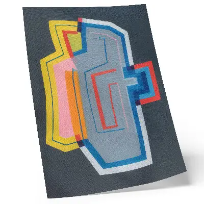 Poster abstrakt motiv med energiska färger i modern stil