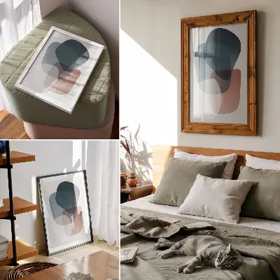 Hållbar väggposter genomträngande former i minimalistisk och elegant stil
