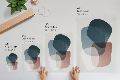 Hållbar väggposter Genomträngande former, elegans, minimalism