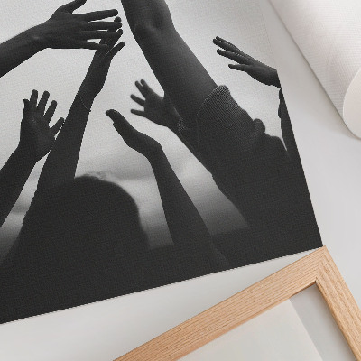 Hållbar väggposter Händerna upp minimalistisk stil