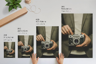 Poster Retro kamerahänder elegant retrostil