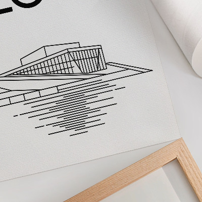 Poster Svartvit kontrasterande modern arkitekturtext