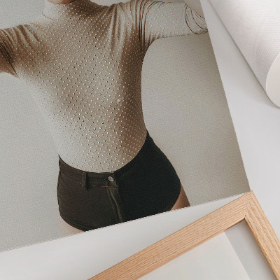 Dekorativ väggaffisch Retro elegans cylinderhatt subtilitet minimalism