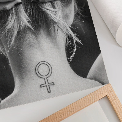 Affisch Svartvit elegans, minimalism, en symbol för kvinnlighet