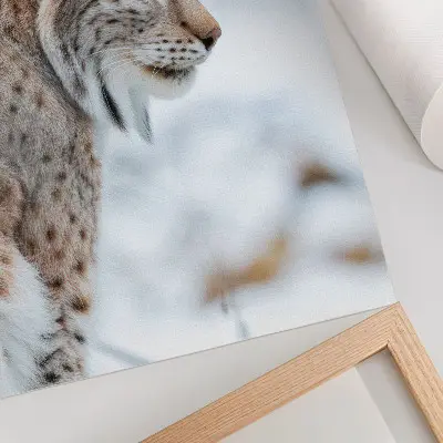 Dekorativ väggaffisch med motiv av natur i vinterlandskap med harmoniska färger