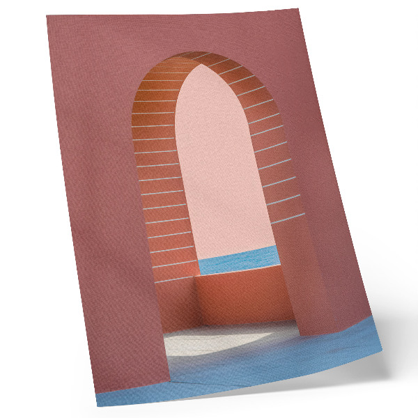 Affisch Pastellbågar havs minimalistisk arkitektur