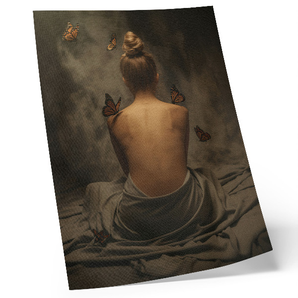 Hållbar väggposter Fjärilars delikata accentuerar elegans och frid