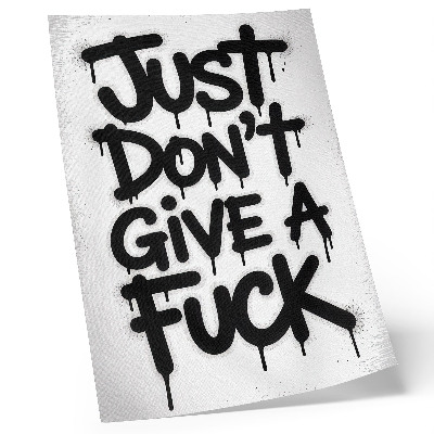 Poster Svarta graffitibokstäver på vit bakgrund med kontrast