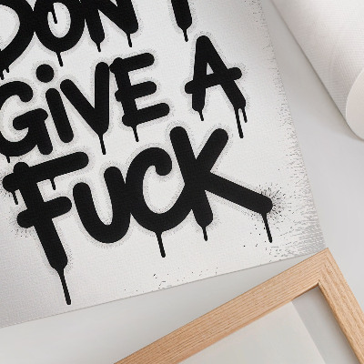 Poster Svarta graffitibokstäver på vit bakgrund med kontrast