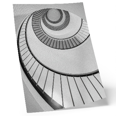 Hållbar väggposter Spiraltrappa fascinerande geometrisk elegans