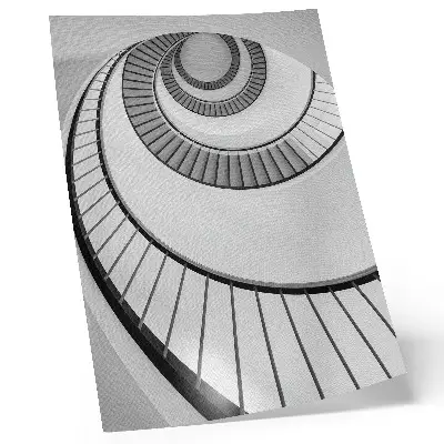 Spiraltrappa väggposter med fascinerande geometrisk elegans
