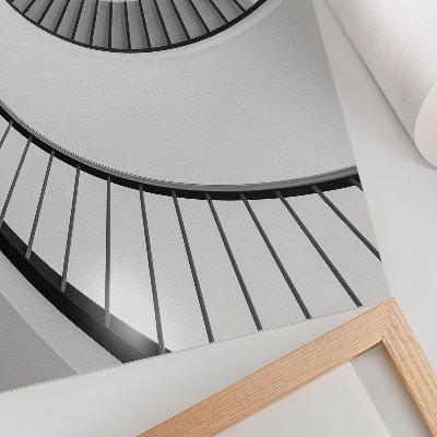 Hållbar väggposter Spiraltrappa fascinerande geometrisk elegans