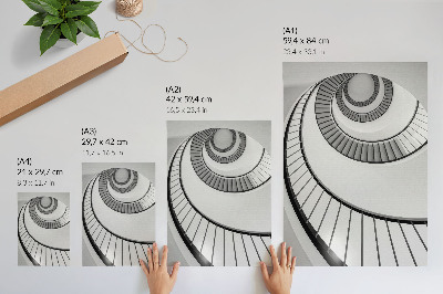 Hållbar väggposter Spiraltrappa fascinerande geometrisk elegans