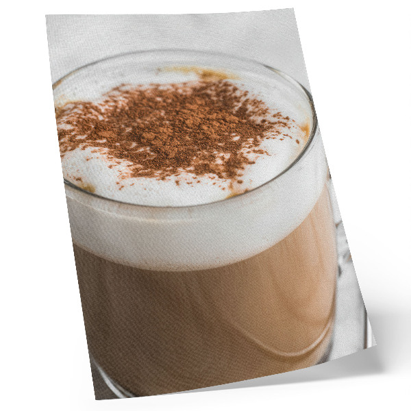 Dekorativ väggaffisch Kaffe med skum, varma färger, harmoni