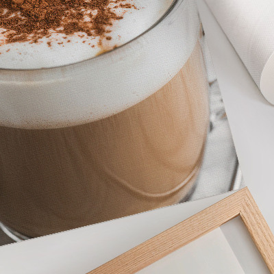 Dekorativ väggaffisch Kaffe med skum, varma färger, harmoni