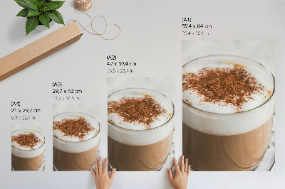 Dekorativ väggaffisch Kaffe med skum, varma färger, harmoni
