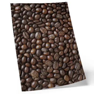 Poster med motiv av bruna kaffebönor