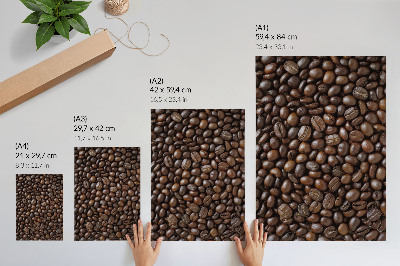 Poster Kaffebönor brun konsistens