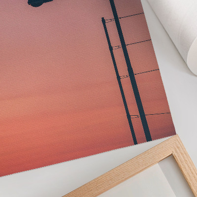 Affisch Minimalistisk lampa romantisk solnedgång modernitet