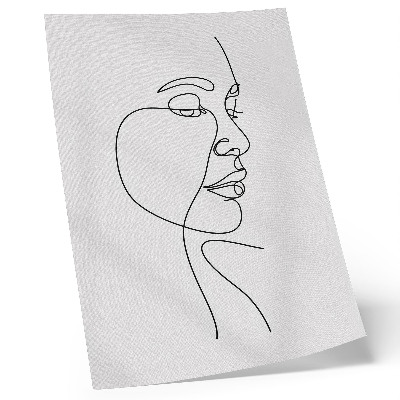 Poster Minimalistisk ansiktslinjekonst utan onödiga detaljer