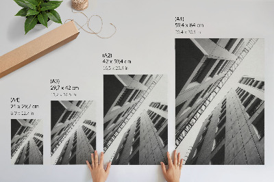 Hållbar väggposter Modern arkitektur med geometriska linjer