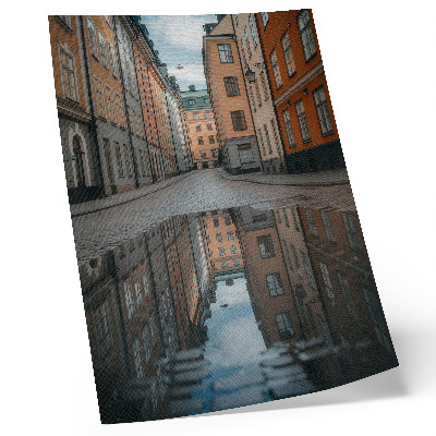Poster Historiska hyreshus med pool i modern stil
