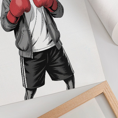 Hållbar väggposter Boxerhunds boxningshandskar i sportig stil
