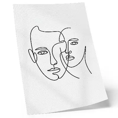 Poster minimalistiskt porträtt med linjekonst föreställande djupa känslor