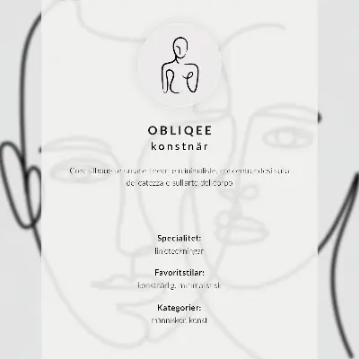 Poster minimalistiskt porträtt med linjekonst föreställande djupa känslor