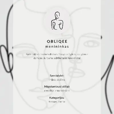 Affisch med minimalistiska ansikten i linjekonst