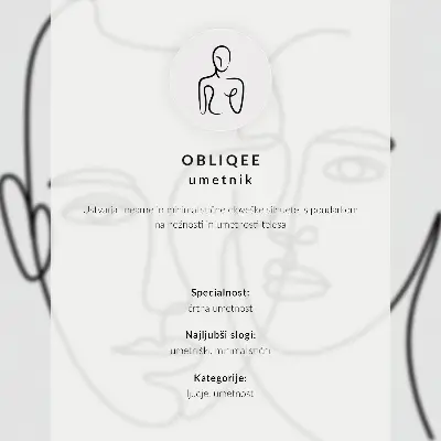 Affisch med minimalistiska ansikten i linjekonst