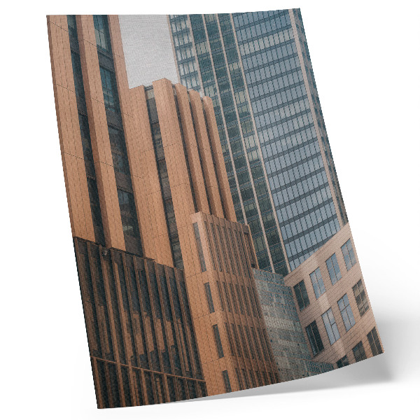 Hållbar väggposter Skyskrapor glas minimalism elegans dynamik