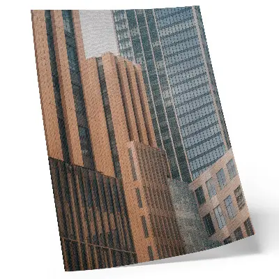 Hållbar väggposter skyskrapor med minimalistisk elegans och dynamik