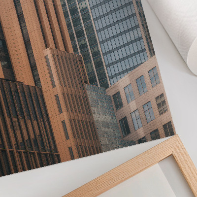 Hållbar väggposter Skyskrapor glas minimalism elegans dynamik
