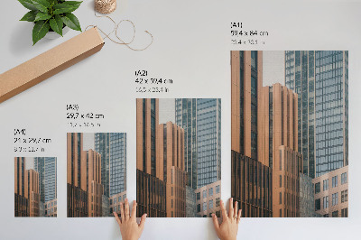 Hållbar väggposter Skyskrapor glas minimalism elegans dynamik