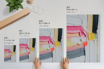 Poster med abstrakt motiv av dynamiska färgränder