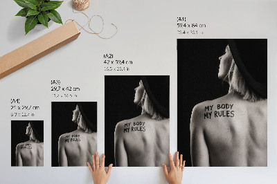 Poster Svartvit elegans med ett starkt budskap