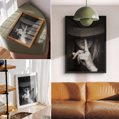 Poster Mystisk figur hatt tystnad mildhet