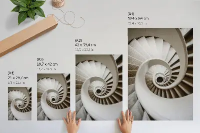 Poster spiraltopp med modern arkitektur