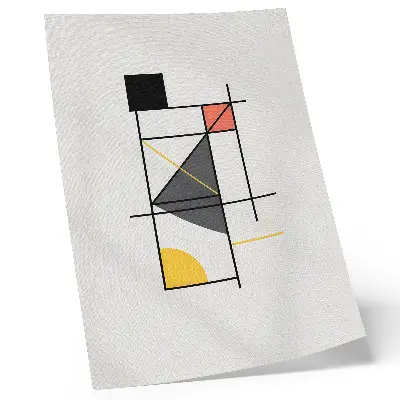 Hållbar väggposter med geometriska linjer och former i modern stil