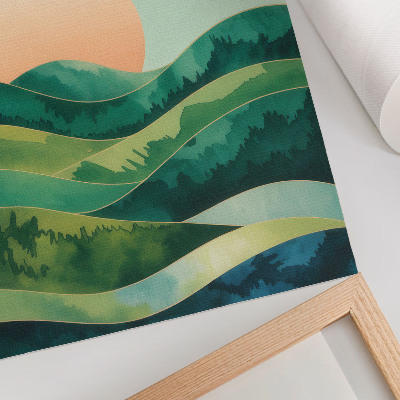 Poster Pastell kullar akvarell sol