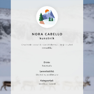 Poster Renar med horn vinterlandskap harmoni