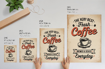 Affisch Retro stil café atmosfär kopp