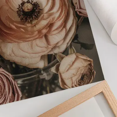 Poster pastellblommor i harmonisk och sensuell stil