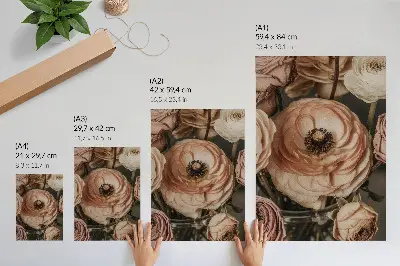 Poster pastellblommor i harmonisk och sensuell stil